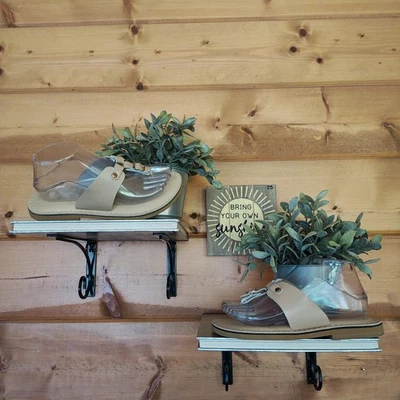 KINO Key West Sandalia Clásica Tostada Cuero Natural Chanclas Tanga Zapato Playa Talla 7 Foto 1 de 4