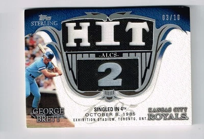 GEORGE BRETT 2006 TOPPS STERLING QUAD JERSEY GAME USED # 3/10 SP VERY RARE!! HOF - Image 1 of 2