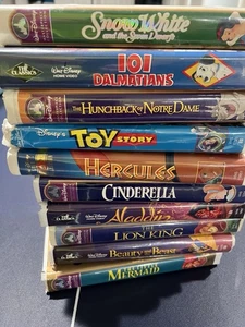 Disney VHS Tape Lot Of 10 Snow White, 101 Dalm, Hunchback, Toy Story, Hercules - Bild 1 von 10