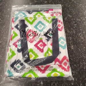 NWT Thirty-One 31 Tall Organizing Tote Candy Corners Bag 11x13x6 Zip Top NEW - Picture 1 of 3
