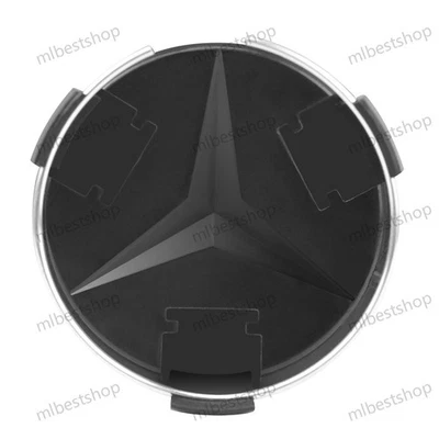 4PC 75mm Wheel Center Rim Hub Caps Badge Logo Emblem Fit For Mercedes Benz C E S - Image 1 of 4