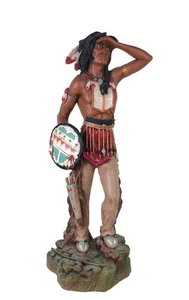 Universal Statuary Corp 1976 Indianer Indianer Statue 26" hoch - Bild 1 von 6