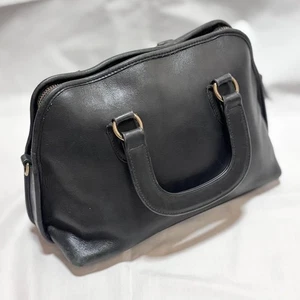 COACH Old 2-way shoulder bag 9903 leather zipper pockets black shoulder strap - Picture 1 of 14