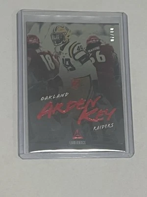 2018 Panini Luminance Red  /10 Arden Key #104 RC Rookie RAIDERS TITANS LSU SP - Image 1 of 3
