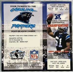 2003 NFC Championship Game Full unbenutzt Ticket 18.01.2004 Eagles Panthers NFL - Bild 1 von 6