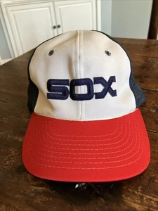 Sombrero de camionero de malla de los Chicago White Sox de colección • Logo SOX • Necesita nueva correa a presión - Imagen 1 de 8