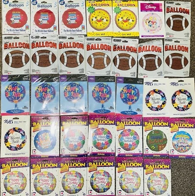 Лот из 34 винтажных тематических воздушных шаров различных брендов новые из старых запасов - Изображение 1 из 4