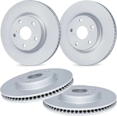 R1 Concepts Front & Rear Blank Disc Break Rotors Kit for 2015-2020 Ford Mustang - Image 1 of 4