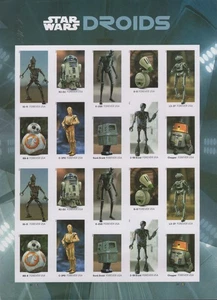 SC# 5573-82 - 2021 Primera Clase Para Siempre - Droides de Star Wars - Hoja de 20 Estampillas - Imagen 1 de 1