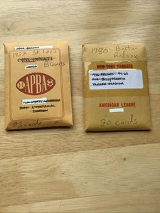 Equipos de béisbol de la temporada MLB 1922 y 1980 de APBA.  Lote de 2 juegos de equipo.  VINTAGE - Imagen 1 de 4