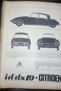 *WERBUNG WERBUNG CITROEN ID DS 19.  1964 - Bild 1 von 1