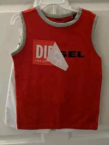 DIESEL Red/White 2-Piece Shorts Set for Boy Size 5 NWT $59 - Picture 1 of 5
