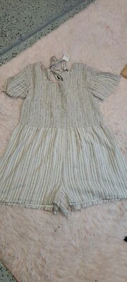  Nuevo con etiquetas Mamelucos Cato ROMPER Multicolor Rayas Cuello Redondo Manga Corta Talla XL Foto 1 de 4