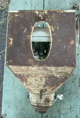 Vint. Mueble de cocina Hoosier metal manivela tamiz harina cubo acabado original Foto 1 de 4