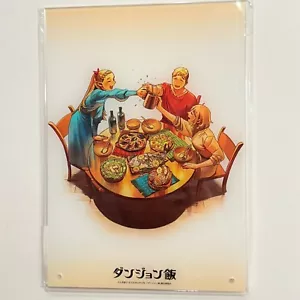 Dungeon Meshi figure acrylic plate - big Art Print Marcille, Falin, Laios dinner - Picture 1 of 6
