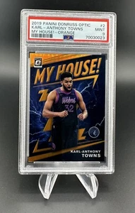Panini Donruss Optic Karl Anthony Towns #2 2019 ¡Mi casa! ¡Naranja!  /39 PSA 9 - Imagen 1 de 2