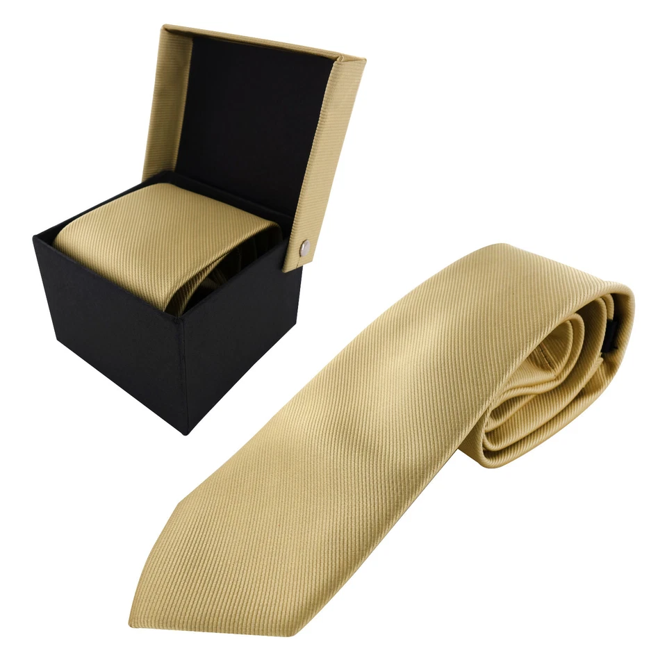 axy Herren Seidenkrawatten mit Geschenkbox Krawatte 8cm breite in 4 Farben HK1 - Bild 1 von 1