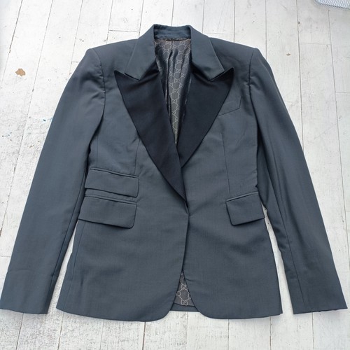 GUCCI Giacca Donna Taglia 10 UK Elegante Splendida GIACCA DESIGNER **PICCOLO FORO**