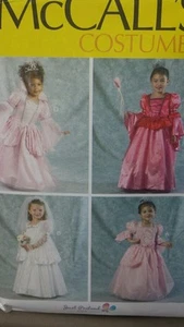 NIP McCALLS PRINCESS BRIDAL COSTUMES PATTERN M6897 GIRLS SZ 2,3,4,5 FF UNCUT - Foto 1 di 4