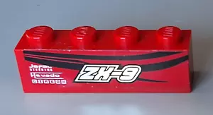 Lego Stein 1x4 Aufkleber rot 3010pb176R ZX-9 Zubehör 8150 Technic - Bild 1 von 1