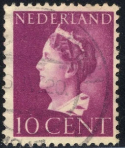 1947 Netherlands stamps  Queen♕ Wilhelmina (1880-1962)  10 Dutch cent   - Picture 1 of 1
