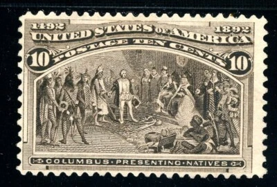 USAstamps Unused FVF US 1893 Columbian Expo Presenting Natives Scott 237 RG - Image 1 of 2