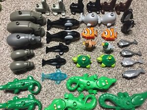 1 lego duplo figure rare water alligator hippo fish penguin whale duck torties