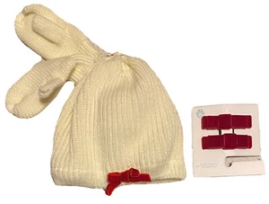 Gorra y guantes de punto para bebé y arcos de pelo de terciopelo rojo colección Edgehill - Imagen 1 de 1