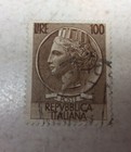 Italian Stamp 100 Lire With Water Mark