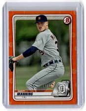 2020 Bowman Prospects Orange Matt Manning 14/25 Detroit Tigers #BP-99