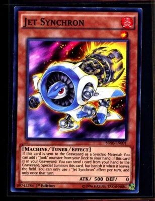 Yugioh Jet Synchron SDSE-EN001 Super Rare 1st Ed LP/NM 0408#22 - Image 1 of 2