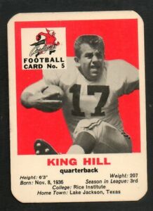 1960 Mayrose Football Card #5 King Hill-St. Louis Cardinals Near Mint Card