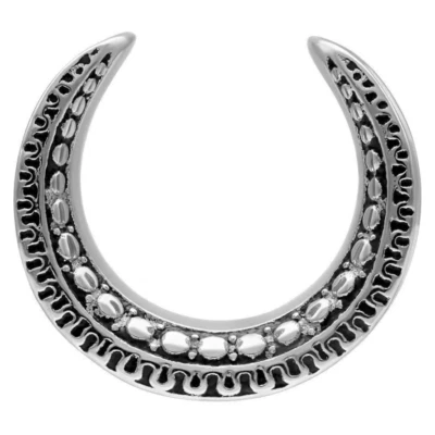 ORECCHINI DILATATORI EAR SADDLE MAORI ACCIAIO 10mm - Immagine 1 di 3