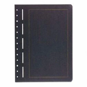Brand New Leuchtturm Cardboard Album Sheets with Gold Border Black Pack of 12 - Picture 1 of 1