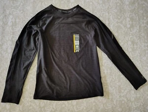 Russell Athletic Long Sleeve Black Dripower Shirt Large 10-12 Boys Thumbholes - Picture 1 of 3