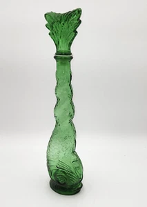 RARE Vintage MCM Empoli Green Dolphin Fish Bottle 16” w/ Stopper - Picture 1 of 13