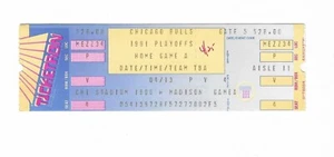 Chicago Bulls vs New York Knicks Unused Playoff Basketball Ticket 4/25/1991 - Picture 1 of 2