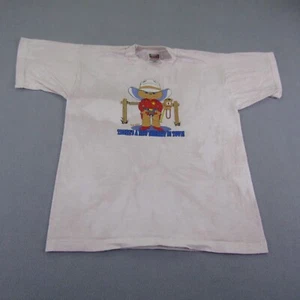 Vintage Cowboy Shirt Kids 14/16 Gray Tie Dye Theres A New Sheriff In Town 90s - Picture 1 of 11