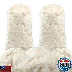Berlune Organic Raw Cotton Stuffing Natural Cotton Filling for Pillow Upholst - Picture 1 of 5