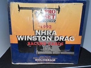 1992 PRO SET NHRA WINSTON DRAG RACING WAX BOX , FACTORY SEALED CONTAINS 36 PACKS