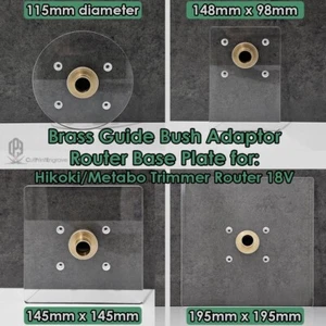 HIKOKI Matabo Oberfräse Trimmer Trend Messing Führungsbuchse Adapter Grundplatte - 4 Größen - Bild 1 von 41
