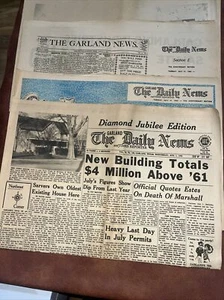 Vtg Garland DAILY News 75 Year Diamond Jubilee News Paper - Picture 1 of 13