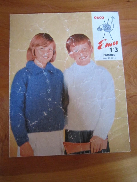 KNITTING PATTERN EMU  FILIGREE  NO. 0602  GREAT **** MUST SEE - Image 1 of 1