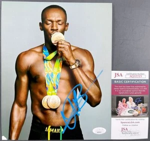 Usain Bolt Signed 2016 Summer Olympics Rio 8x10 Photo J Autograph JSA COA - Picture 1 of 1