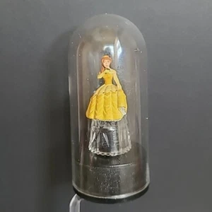 Vintage Disneys Die Schöne und das Biest Belle im gelben Kleid Glas Fingerhut - Bild 1 von 15