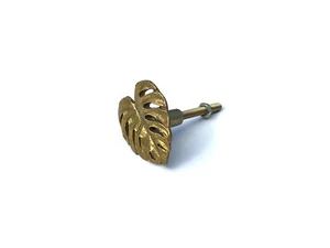 Sass & Belle Möbelgriff Metall gold Palmblatt Monstera deliciosa - Bild 1 von 4
