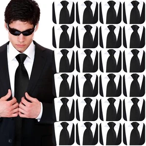 24 Pcs Zipper Ties for Men Adjustable Pre Tied Men's Necktie Classic Zipper N... - Picture 1 of 6