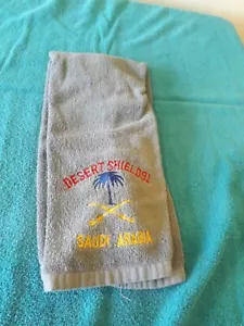 Vntg 90s Operation Desert Shield 91 Saudi Arabia Cotton Blend Hand/Face Towel - Picture 1 of 3