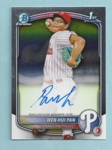 2025 Bowman Chrome Prospect Auto WEN-HUI PAN Philadelphia Phillies CPA-WP - Picture 1 of 2