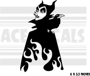 Maleficent - Sleeping Beauty - Car laptop vinyl decal sticker - Picture 1 of 3
